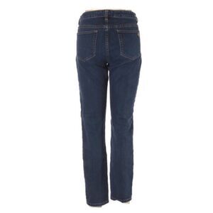 Michael Kors 8 Straight Logo Jeans Denim Zipper Pockets Dark Wash Straight Leg